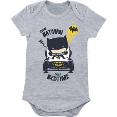 Batman - DC Comics Body - Even Batman Has A Bedtime - 50/56 86/92 - för barn - gråmelerad