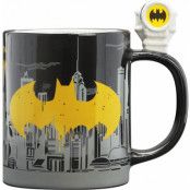 Batman - DC Comics Mugg - Bat signal & Batman 3D-mugg - för  svart/grå/gul