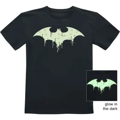 Batman - DC Comics T-shirt - Barn - GITD Logo - 116 164 - för barn - svart