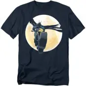 Batman - DC Comics T-shirt - Batman Absolute Motorcycle Moon - M 5XL - för Herr - marinblå