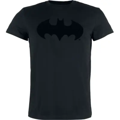 Batman - DC Comics T-shirt - Batman - Logo- Flock Print - S 3XL - för Herr - svart