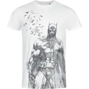 Batman - DC Comics T-shirt - Batman's Fly - S XXL - för Herr - vit