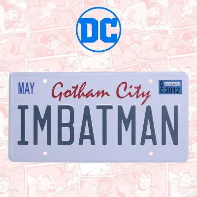 Batman - Im Batman - Metal Numberplate