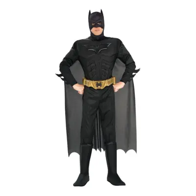 Batman Dark Knight med Muskler Maskeraddräkt - Large
