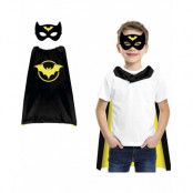 Batman-inspirerad mask och cape för barn