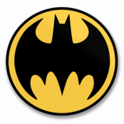 Batman Retro Signal Logo Sticker, Accessories