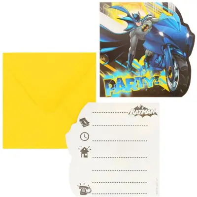 Batman Rogue Rage Inbjudningskort 6-pack