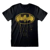 Batman T-Shirt Dripping Symbol Size L