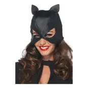 Kattmask Svart Deluxe - One size