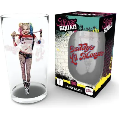 DC COMICS Large Glass 400ml - Suicide Squad Harley Qiunn