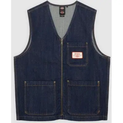 Dickies Väst - DICKIES X HARLEY DAVIDSON DENIM VEST - S XXL - för Herr - blå