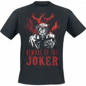 Batman T-shirt - Beware Of The Joker - S XL - för Herr - svart