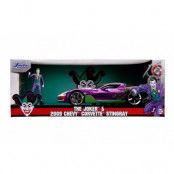 DC The Joker & 2009 Chevy Corvette Stingray Metall 1:24