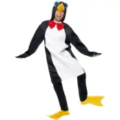 Svartvit Pingvindräkt - Onesize