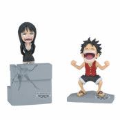 One Piece - Luffy & Nico Robin - Figure Wcf Log Stories 10Cm