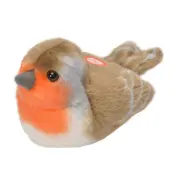 Wild Republic - Plush Toy Bird With Sound 18 cm European Robin