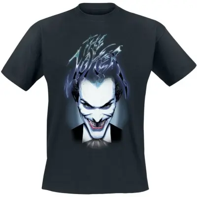 Batman - DC Comics T-shirt - The Joker - Blue Smile - M 3XL - för Herr - svart
