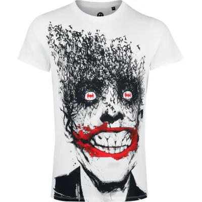 Batman - DC Comics T-shirt - The Joker - Jokerfly - S XXL - för Herr - vit
