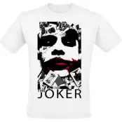 Batman - DC Comics T-shirt - The Joker - Red Lips - S 5XL - för Herr - vit